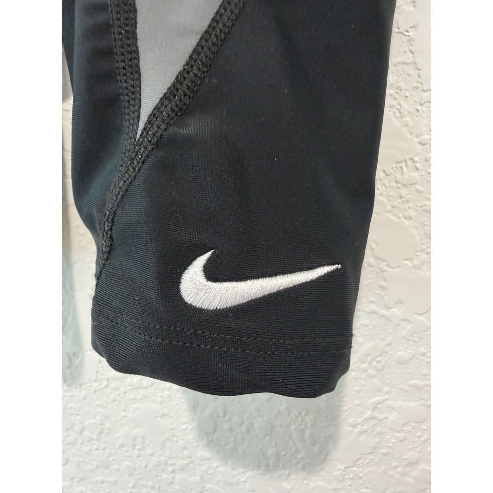 Nike NX Youth Size S  Jammer Swim Bottoms Drawstring Colorblock Black/Gray - Picture 2 of 9